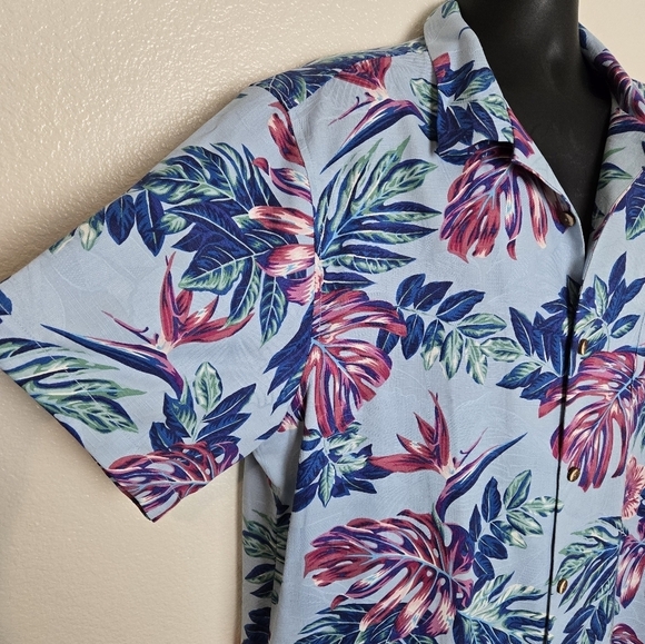 Tommy Bahama Calaveras Fronds Silk-blend Camp Short Sleeve Button-Up Shir XL - Picture 5 of 16